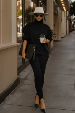 Black Jenni Turtleneck Sweater Top