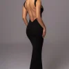 Black JLUXBASIX FRONT AND CENTER MAXI DRESS
