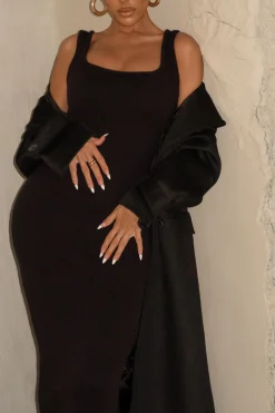 Black Karolina Knit Maxi Dress