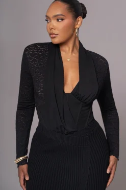 Black Lace Corset Bodysuit