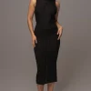 Black Leida Knit Skirt Set