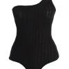 Black Malibu Nights One Shoulder Bodysuit