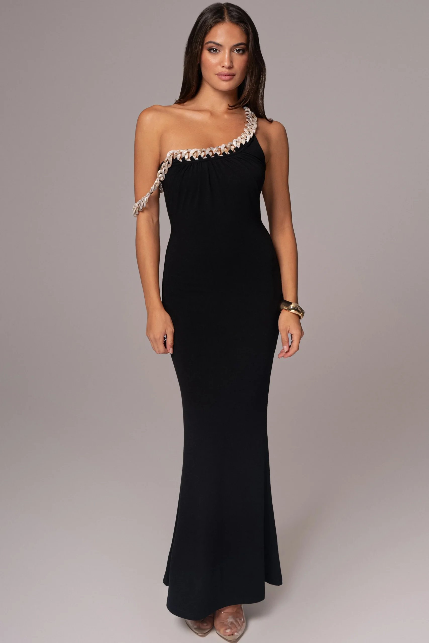 Black Monette Asymmetric Dress