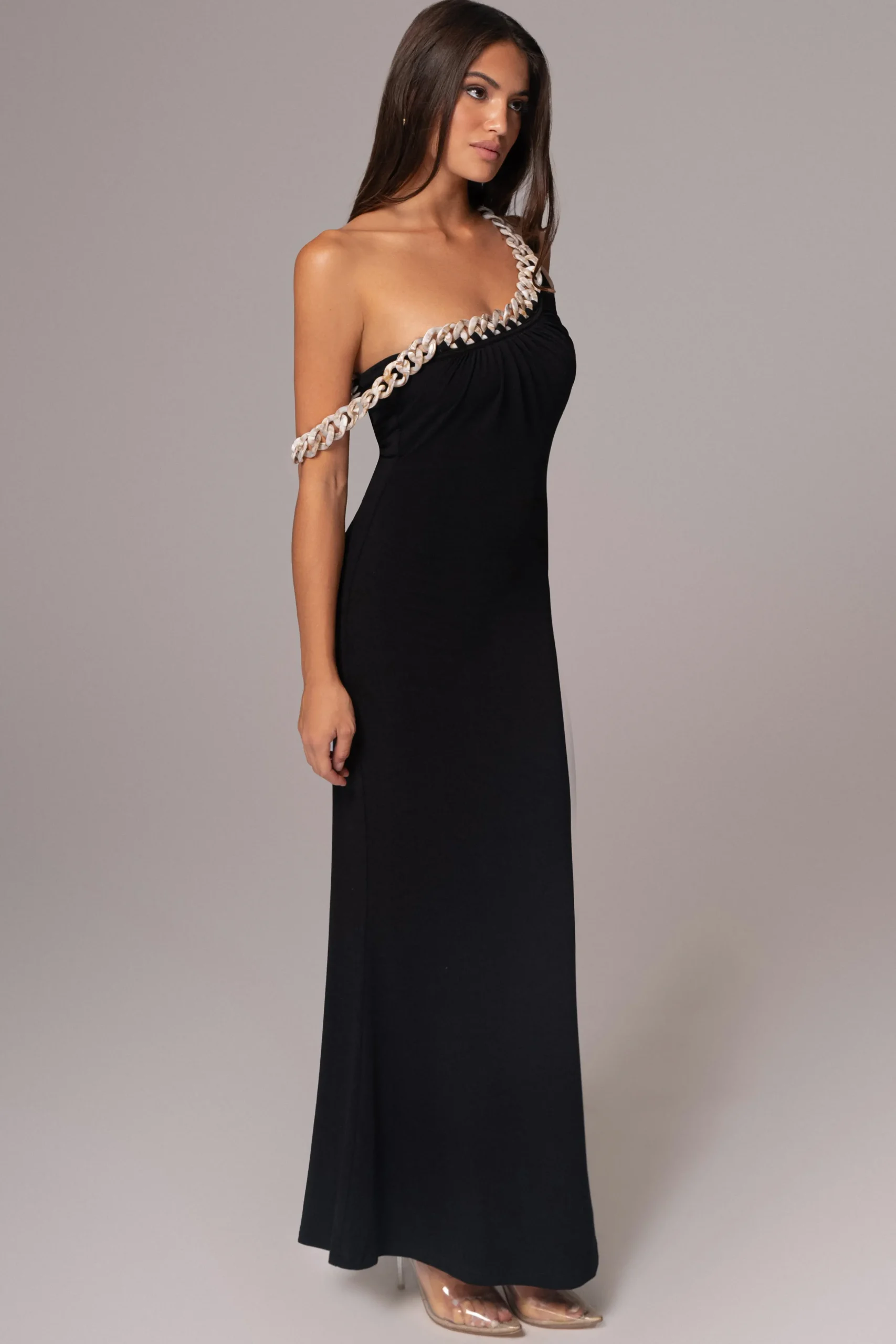 Black Monette Asymmetric Dress