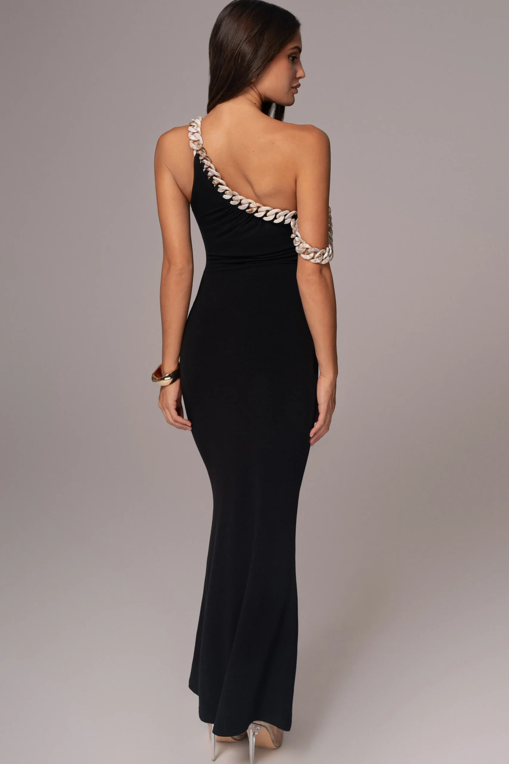 Black Monette Asymmetric Dress