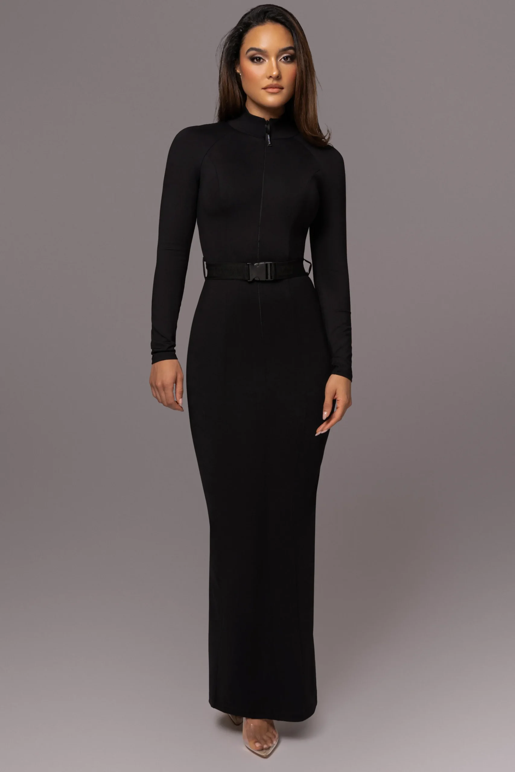 Black Movement Mock Maxi Dress