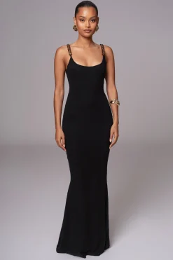 Black Nautical Escape Maxi Dress