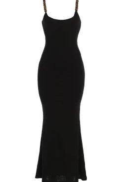 Black Nautical Escape Maxi Dress