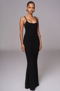 Black Nautical Escape Maxi Dress