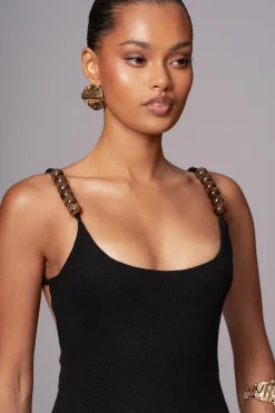 Black Nautical Escape Maxi Dress