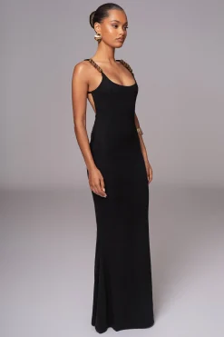 Black Nautical Escape Maxi Dress
