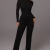 Black Noel Sweater Knit Jumpsuit