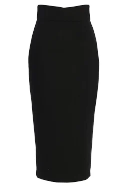 Black Nostalgia High Waist Skirt