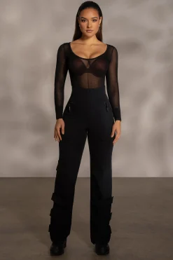 Black Nyah Nylon Utility Pants