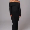 Black Olivea Knit Maxi Dress