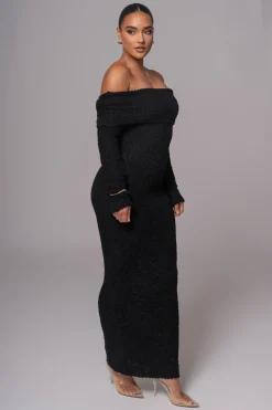 Black Olivea Knit Maxi Dress