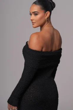 Black Olivea Knit Maxi Dress