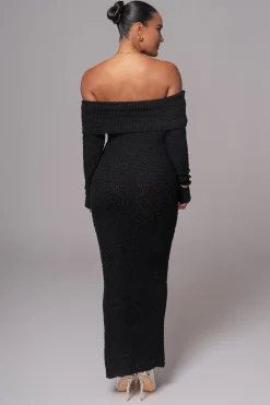 Black Olivea Knit Maxi Dress
