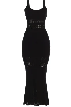 Black Palm Springs Knit Maxi Dress