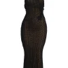 Black Paradise Crochet Maxi Dress