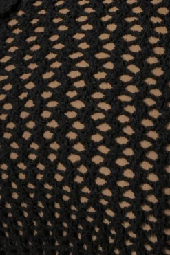 Black Paradise Crochet Maxi Dress