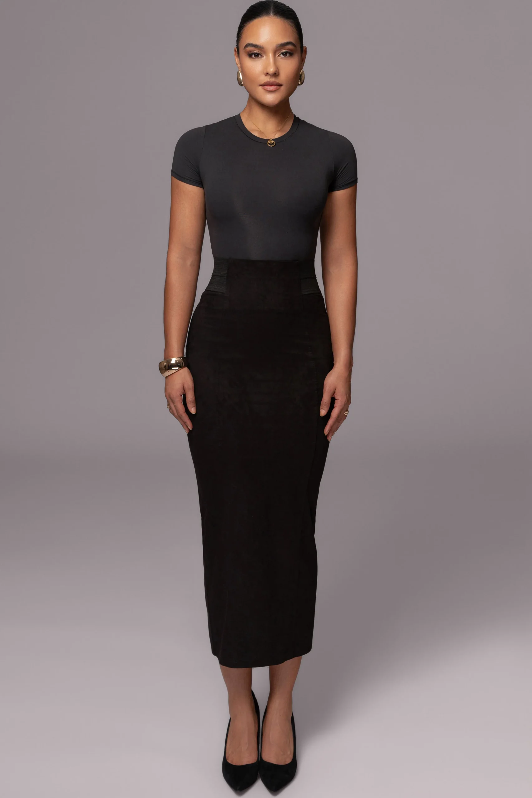 Black Phoenix Suede Skirt