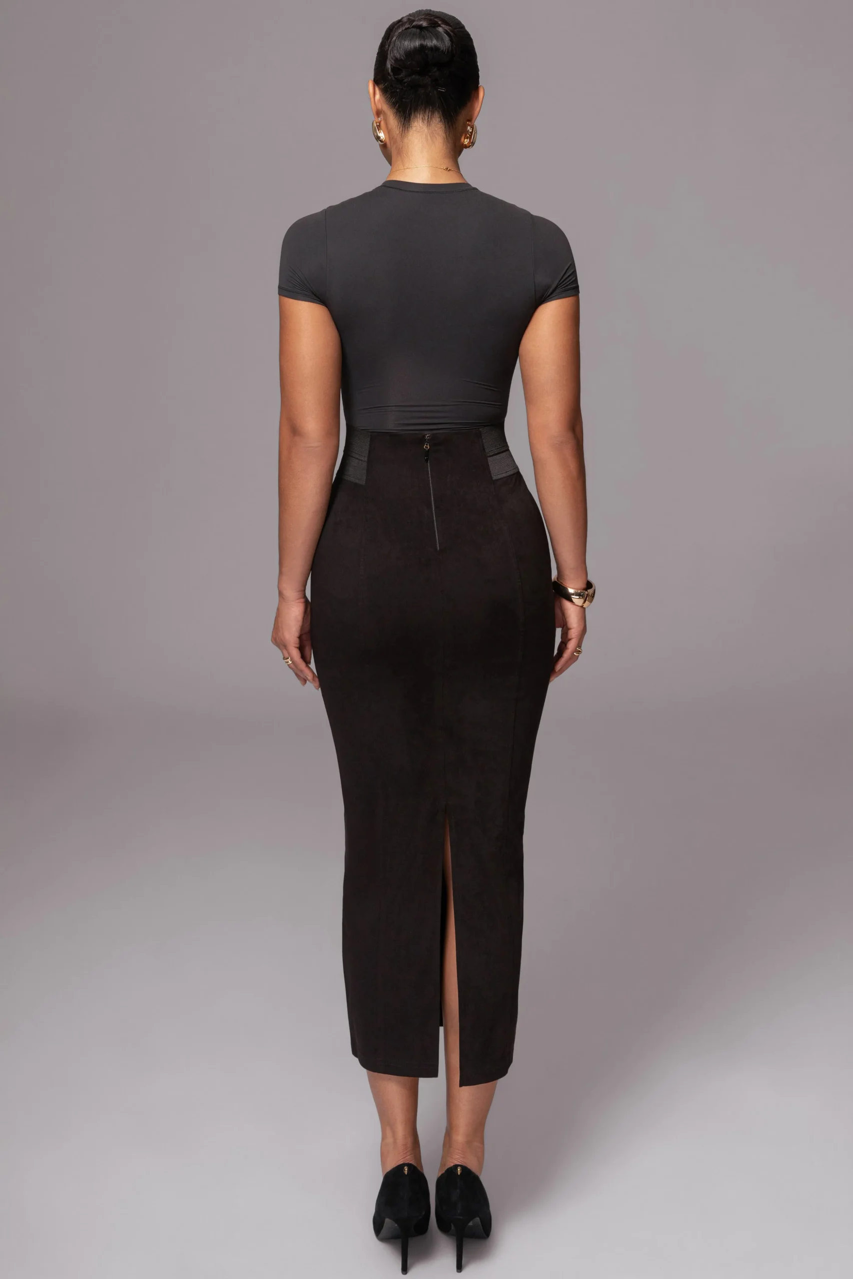 Black Phoenix Suede Skirt
