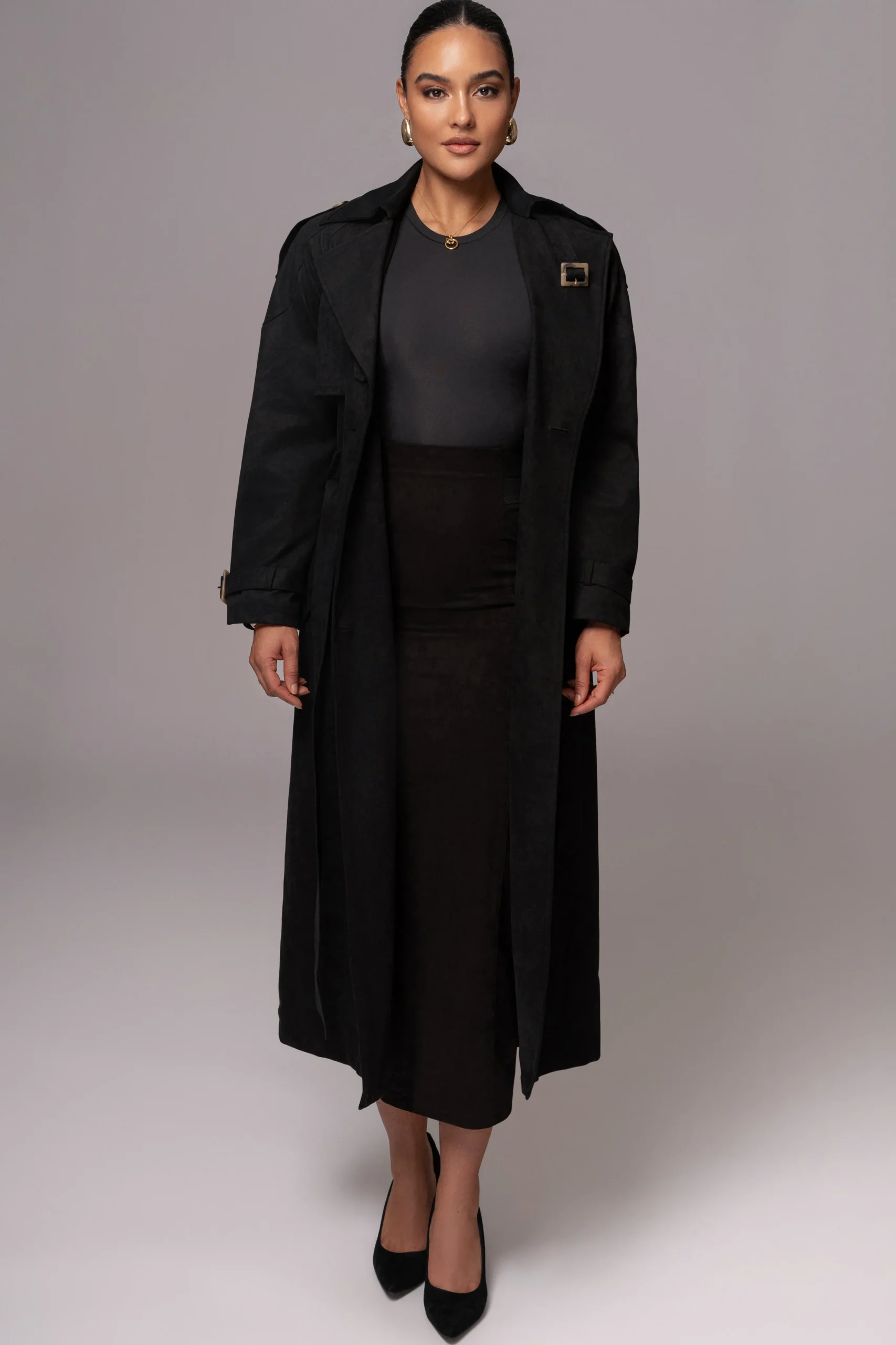 Black Phoenix Suede Skirt