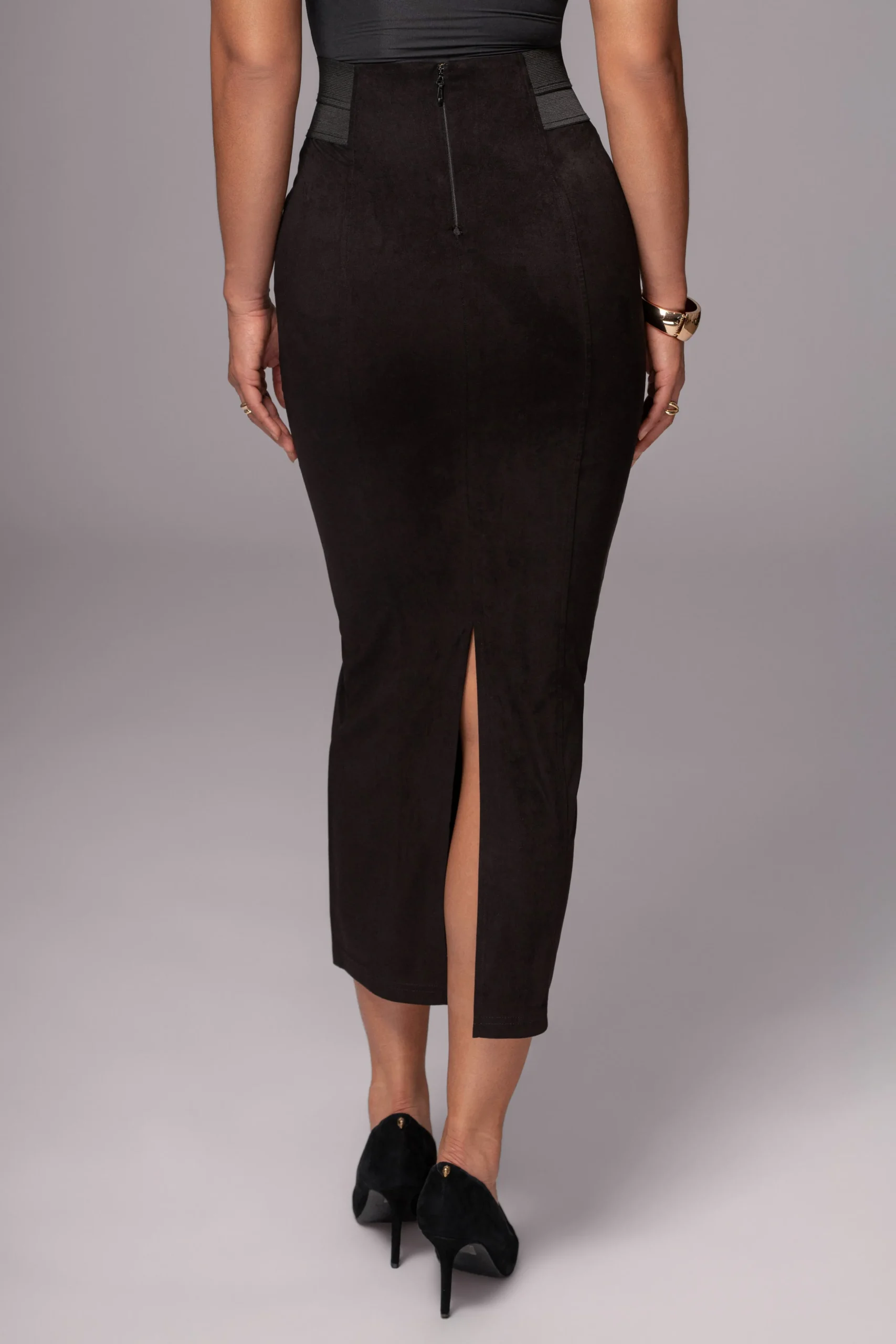 Black Phoenix Suede Skirt