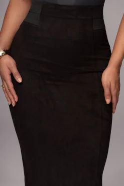 Black Phoenix Suede Skirt