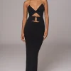 Black Secret Bloom Maxi Dress