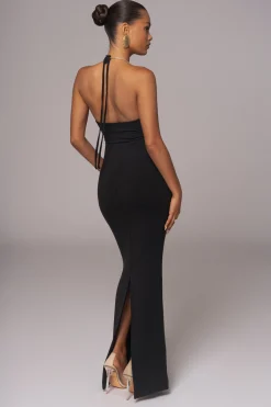 Black Secret Bloom Maxi Dress