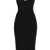 Black Secret Hideout Linen Dress