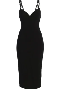 Black Secret Hideout Linen Dress
