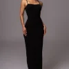 Black Smooth Simplicity Maxi Dress