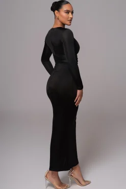 Black Soiree Cutout Maxi Dress