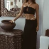 Black Summer Horizon Skirt Set
