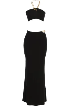 Black Summer Horizon Skirt Set