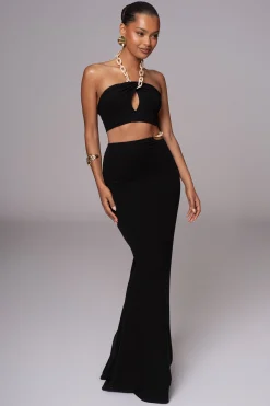 Black Summer Horizon Skirt Set