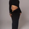 Black Summer Romance Cutout Dress