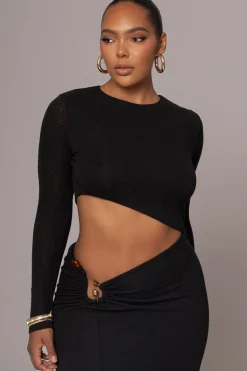 Black Summer Romance Cutout Dress