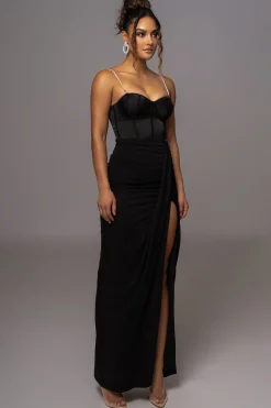 Black Tara Drape Skirt