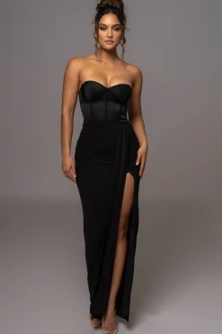Black Tara Drape Skirt