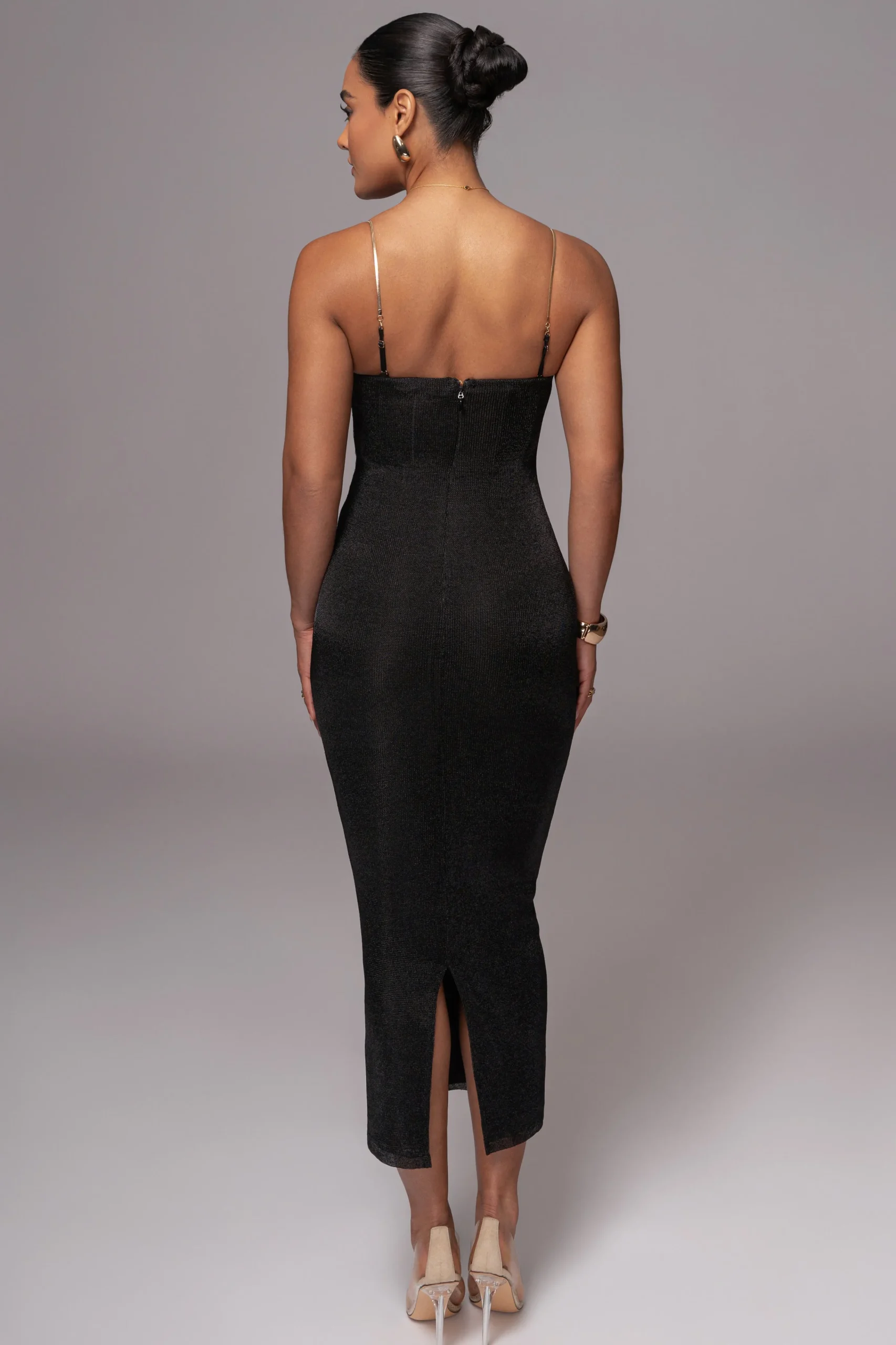 Black Twilight Elegance Maxi Dress