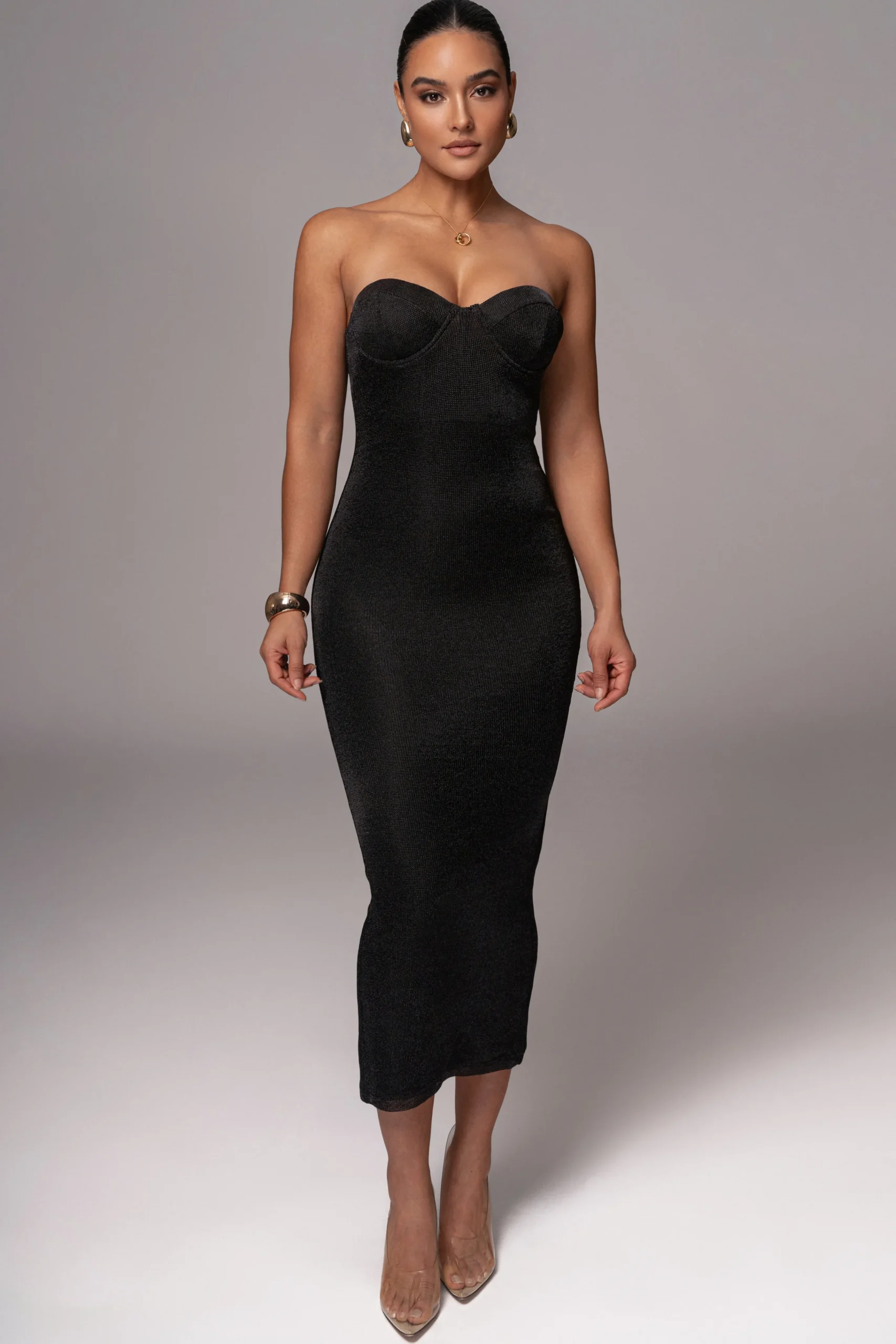 Black Twilight Elegance Maxi Dress