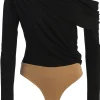 Black Ultra High Neck Bodysuit