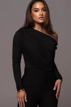 Black Ultra High Neck Bodysuit