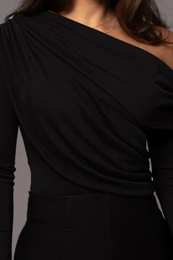 Black Ultra High Neck Bodysuit