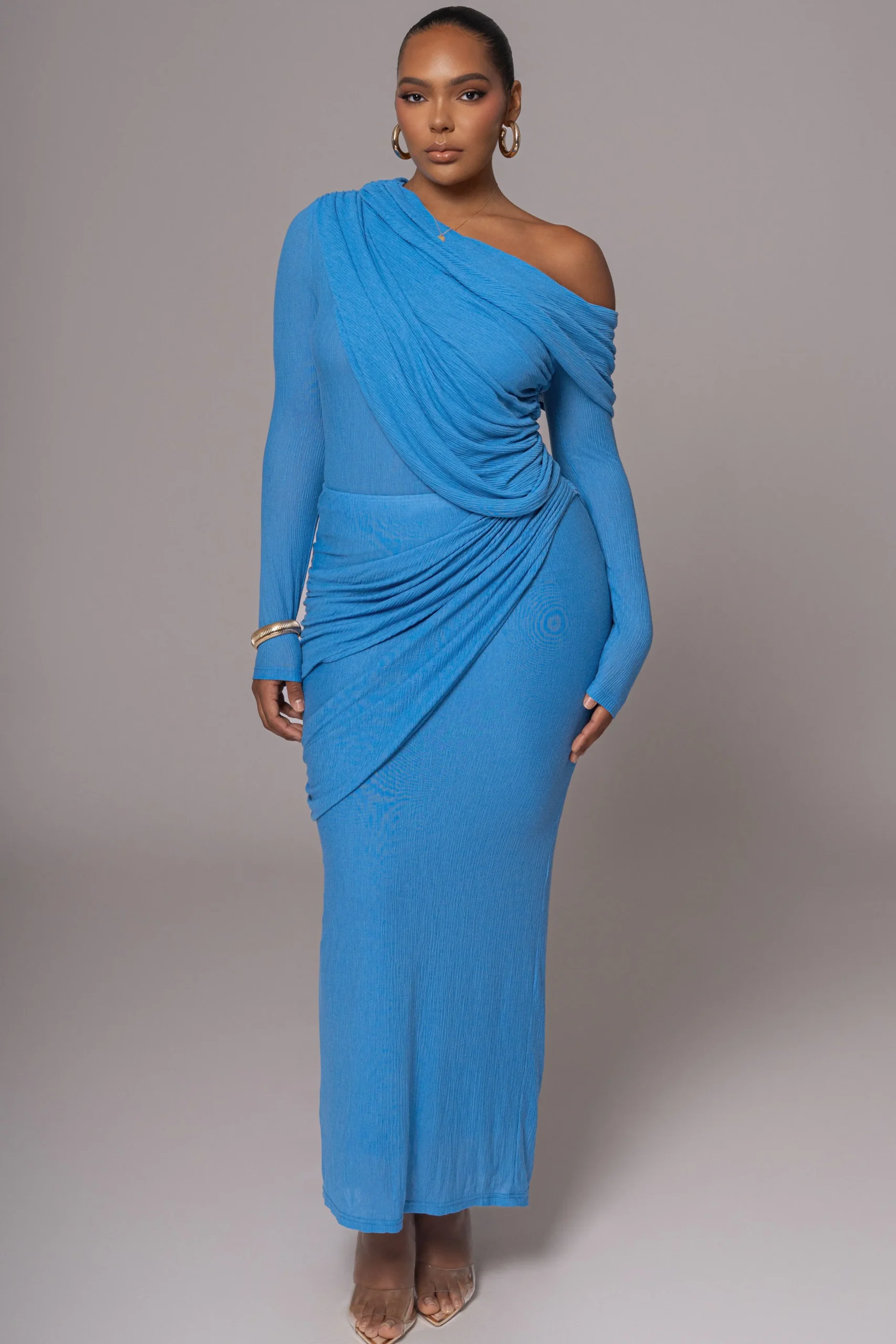 Blue Paradise Hills Maxi Skirt