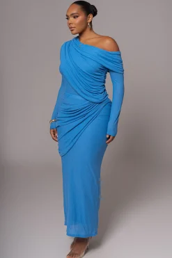 Blue Paradise Hills Maxi Skirt